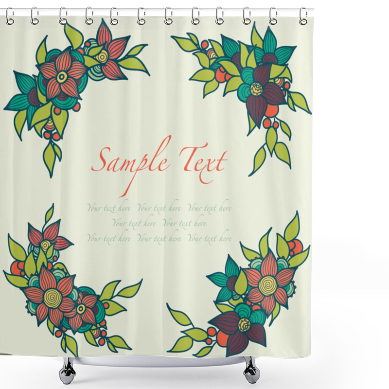 Personality  Floral Background With Flowers Shower Curtains