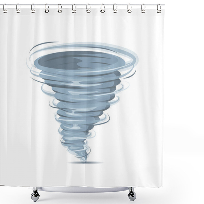 Personality  Tornado Vector Isolated. Shower Curtains