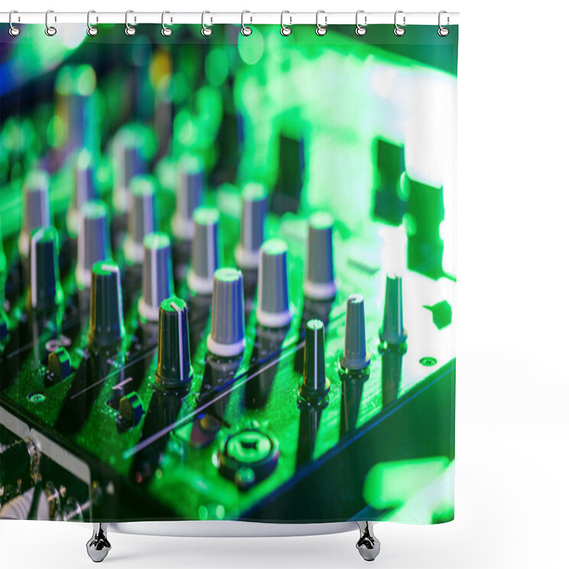 Personality  Sound Mixer Shower Curtains