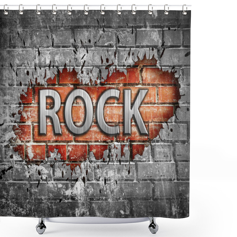 Personality  Grunge Rock Music Poster Shower Curtains