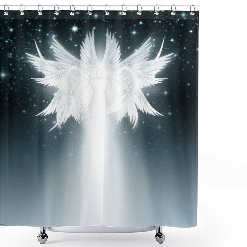 Personality  Multi Winged Angel In The Night Sky Shower Curtains