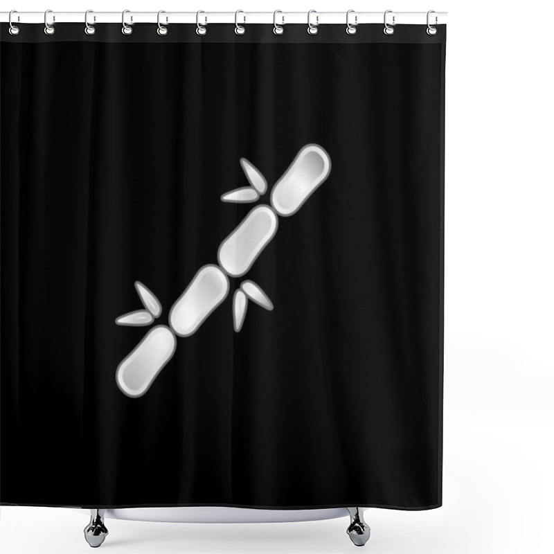 Personality  Bamboo Stick Silver Plated Metallic Icon Shower Curtains