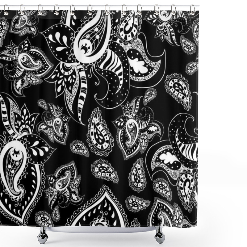 Personality  Seamless Paisley Pattern Shower Curtains