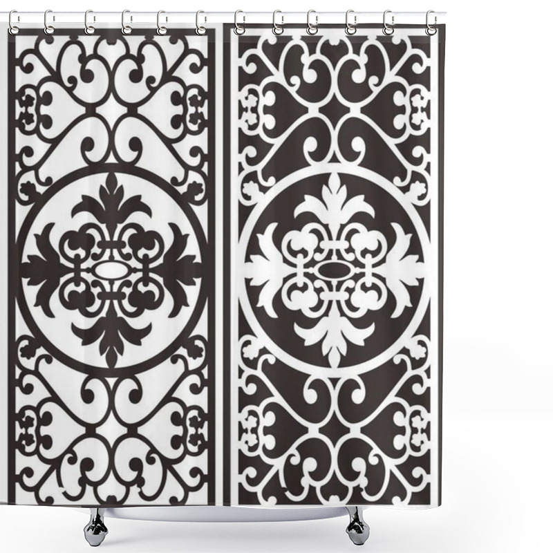 Personality  Vector Motifs For Laser Cutting Partitions, Fences And Facades Shower Curtains