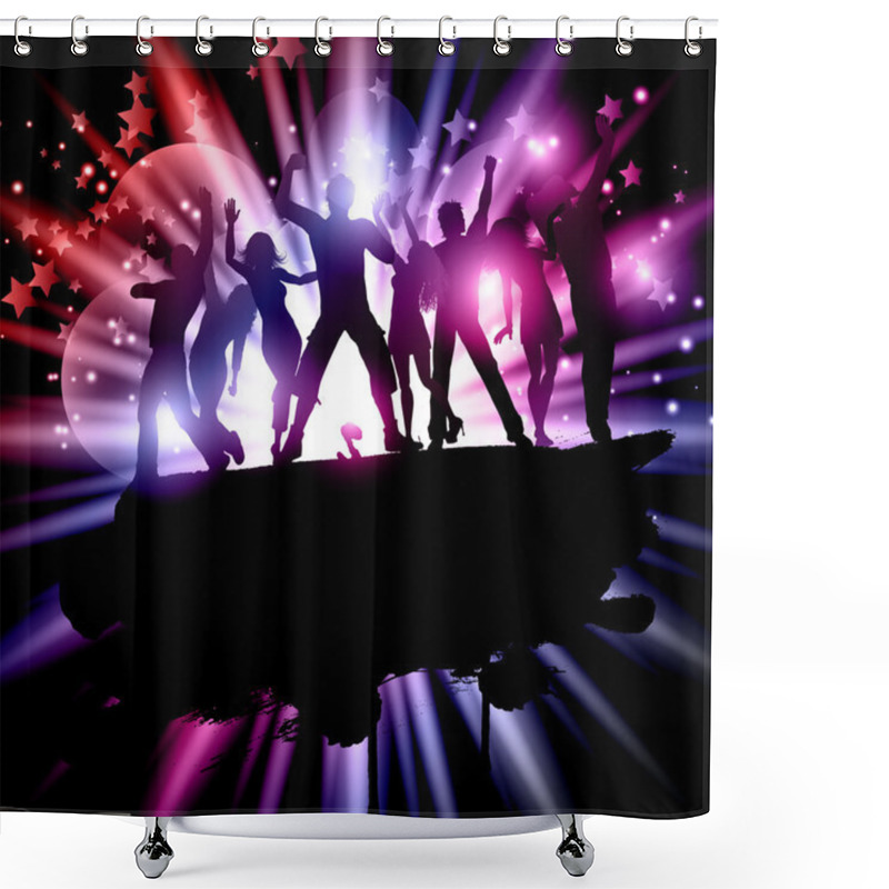 Personality  Party Crowd Background Shower Curtains