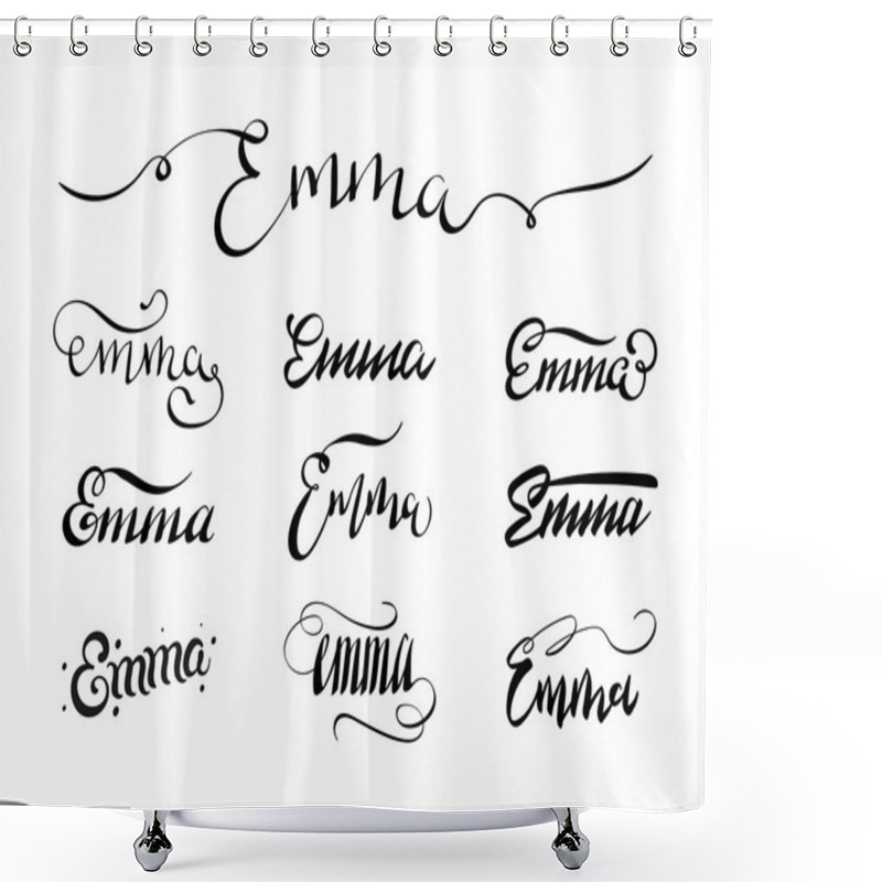 Personality  Personal Name Tattoo Emma Shower Curtains