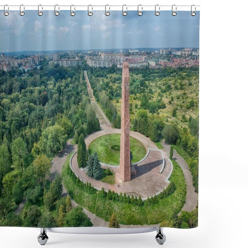 Personality  Glory Monument Near The Rivne City, Ukraine Shower Curtains