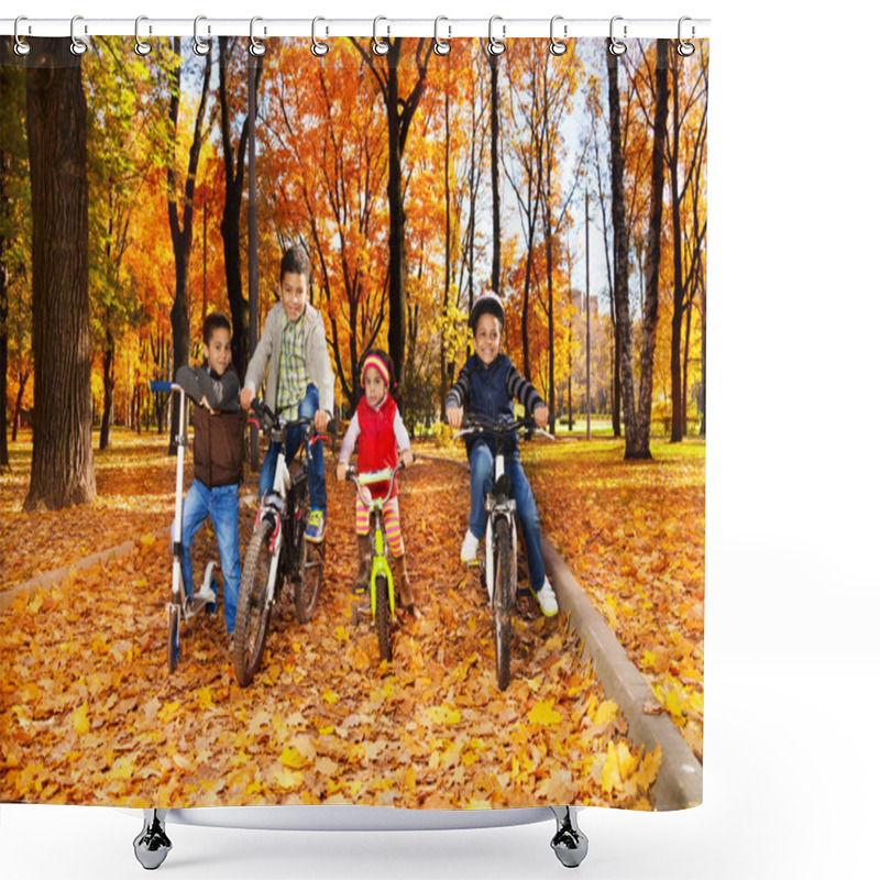 Personality  Group Of Black Boys And Girl Shower Curtains