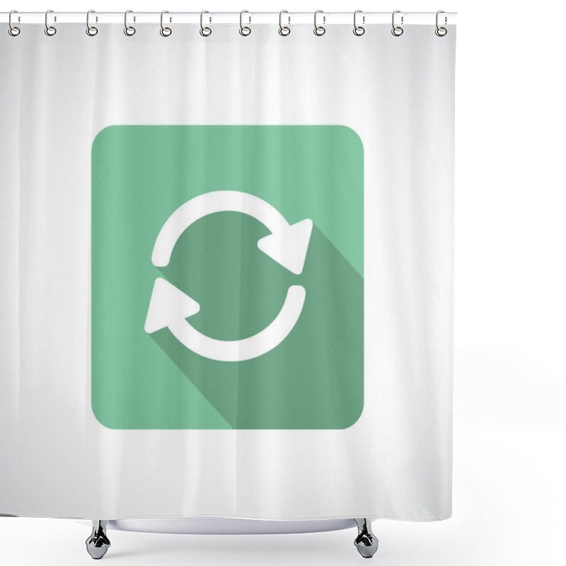 Personality  Recycle Or Pre-loader Icon. Shower Curtains