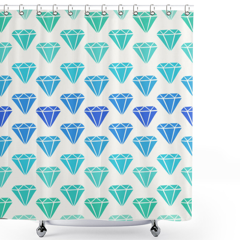 Personality  Diamond Shapes Seamless Pattern Shower Curtains