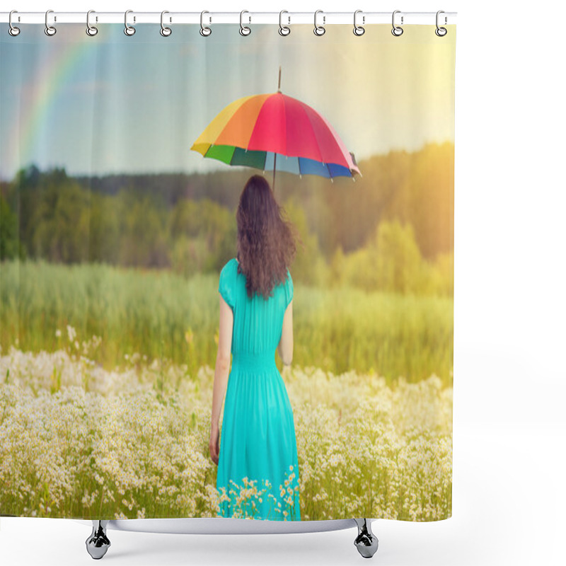 Personality  Woman On The Field Shower Curtains