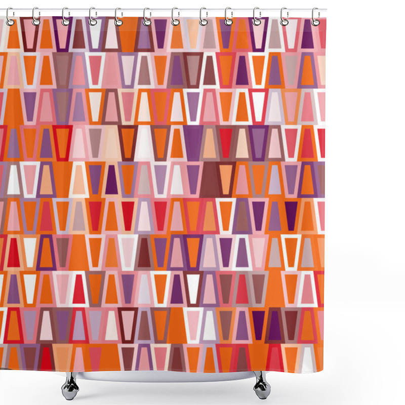 Personality  Trapezoid Seamless Geometric Pattern Shower Curtains