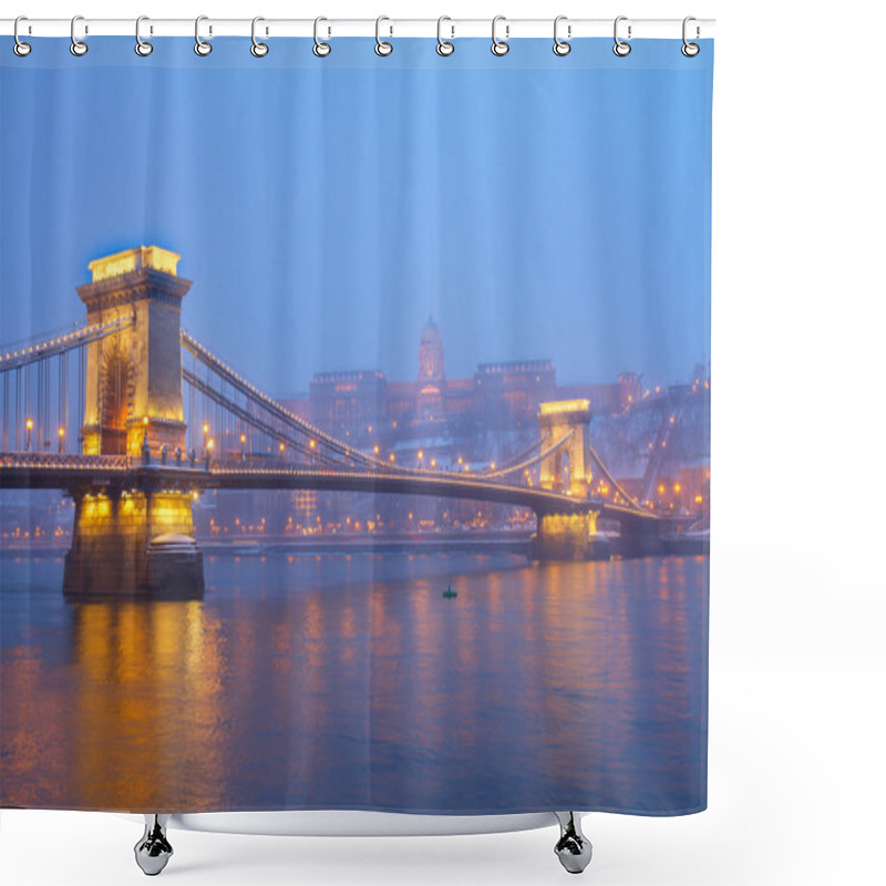 Personality  Budapest Landmarks At Night, Hungary Shower Curtains