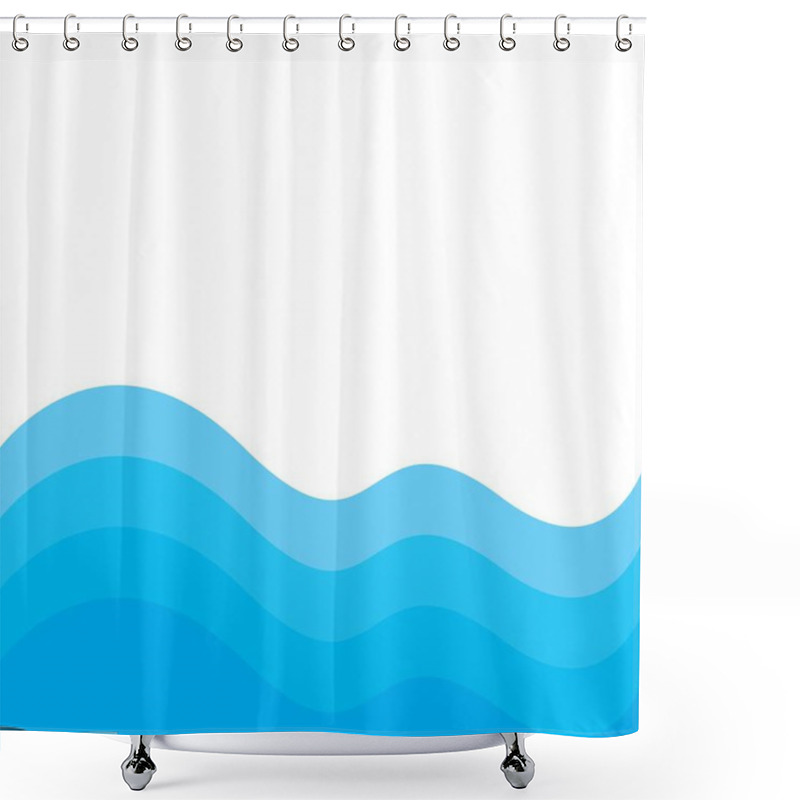 Personality  Wave Background Vector Illustration  Shower Curtains