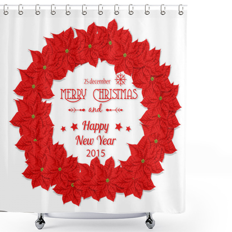 Personality   Christmas Wreath Shower Curtains