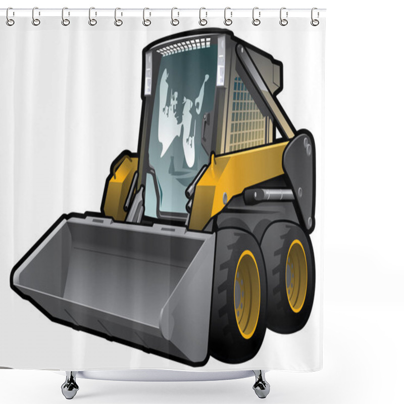 Personality  Skid Loader Shower Curtains