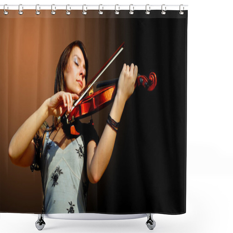 Personality  Musician Playing Violin Shower Curtains