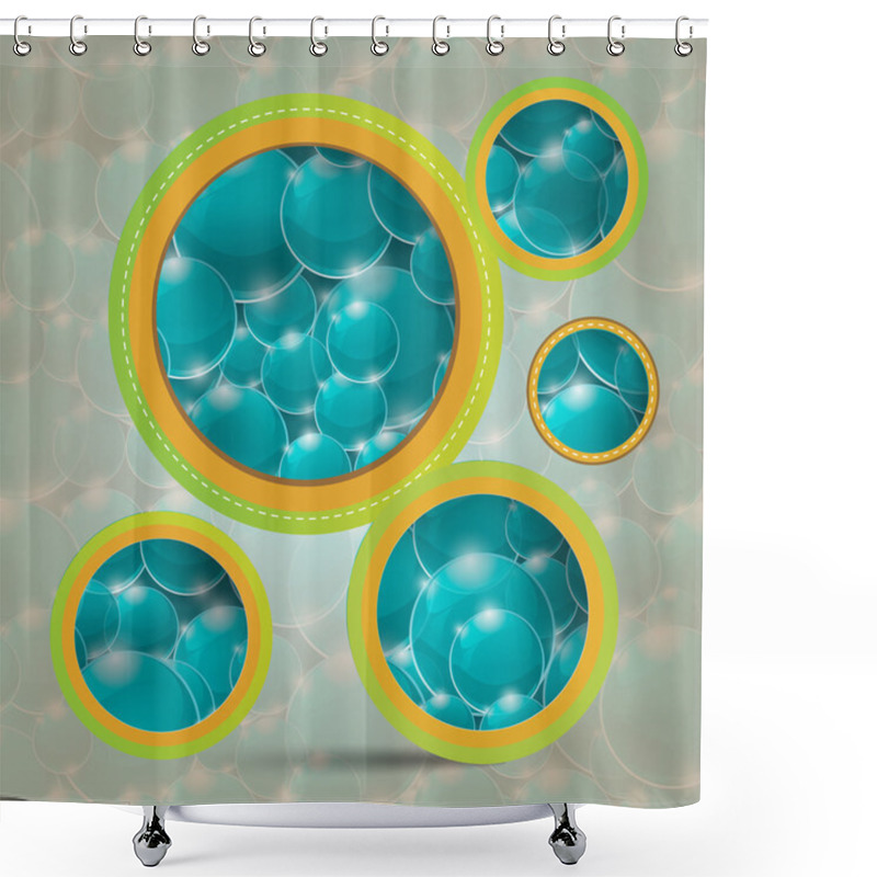 Personality  Background With Bubbles Vector  Illustration  Shower Curtains