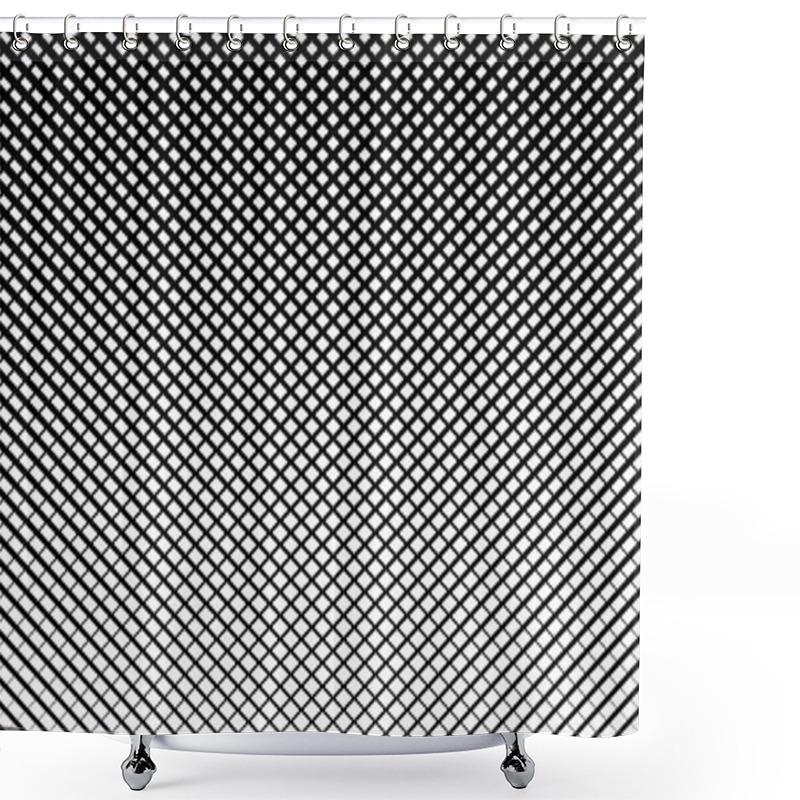 Personality  Irregular Grid, Mesh Pattern Shower Curtains