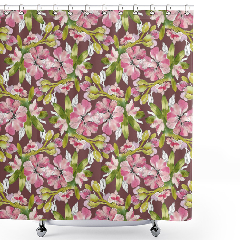 Personality   Seamless  Flowers And Leaves Shower Curtains