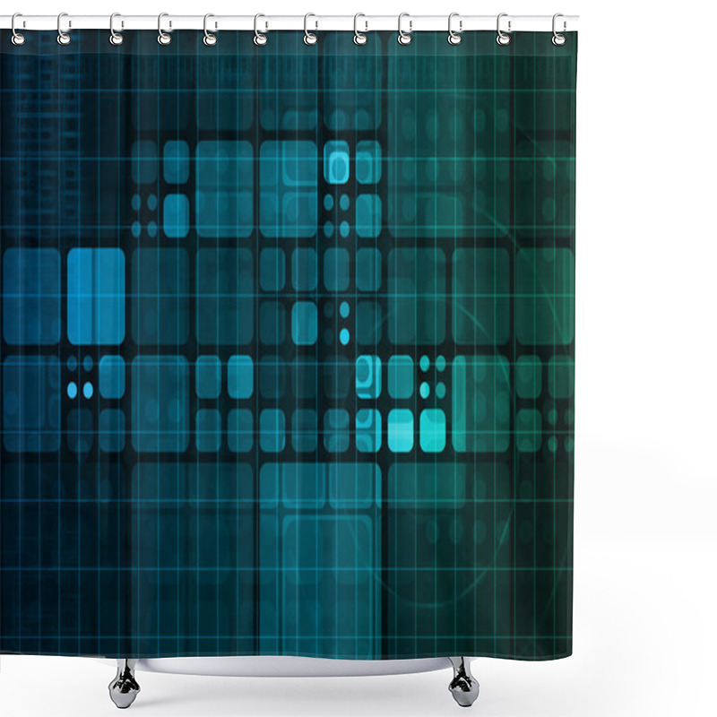 Personality  Technology Abstract Shower Curtains