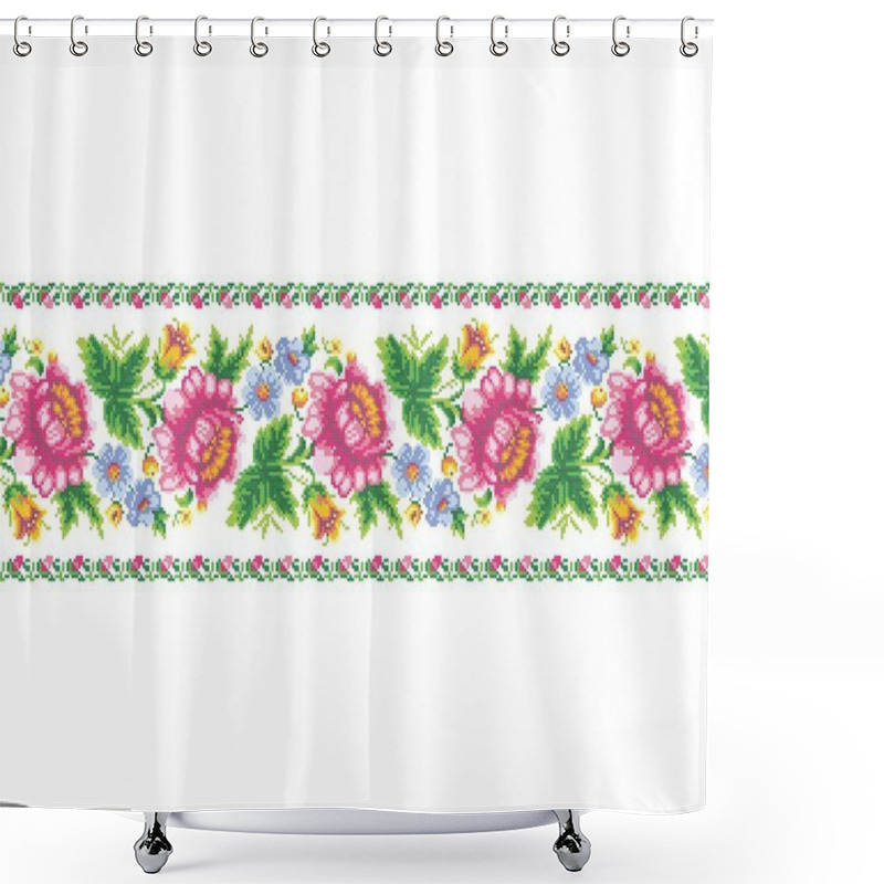 Personality  Ukrainian Embroidery 2 Shower Curtains