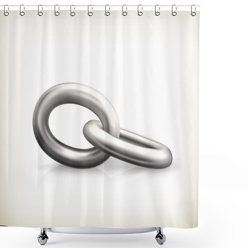 Personality  Chain Link, Vector Icon Shower Curtains