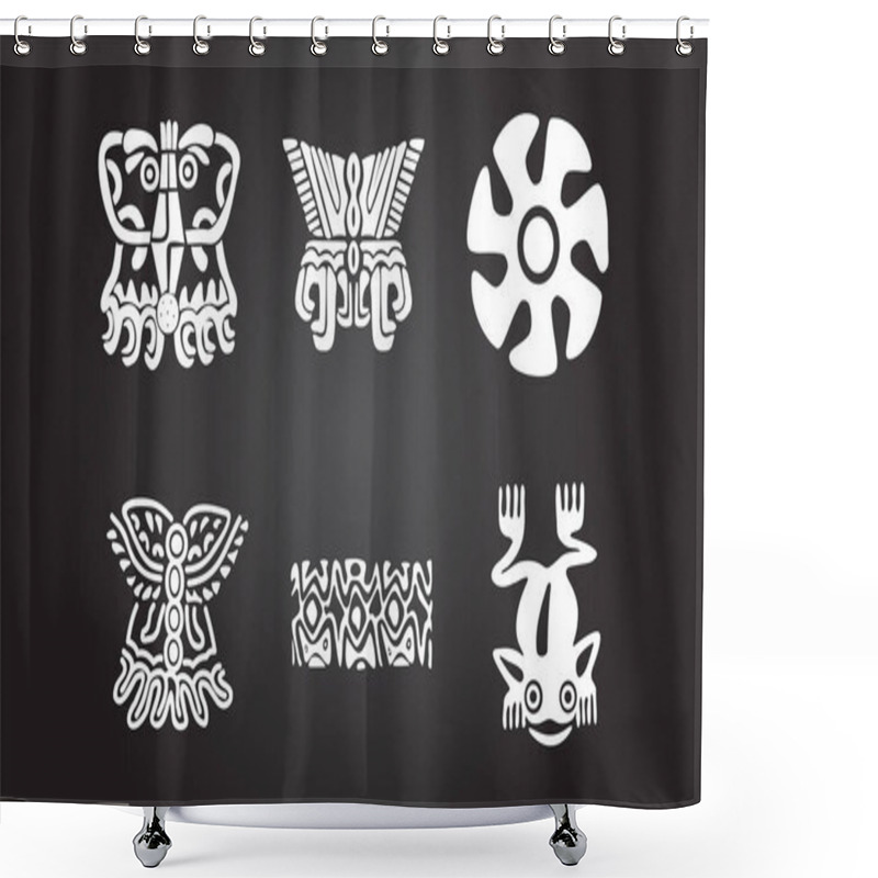 Personality  American Indians Ethnic Symbols Shower Curtains