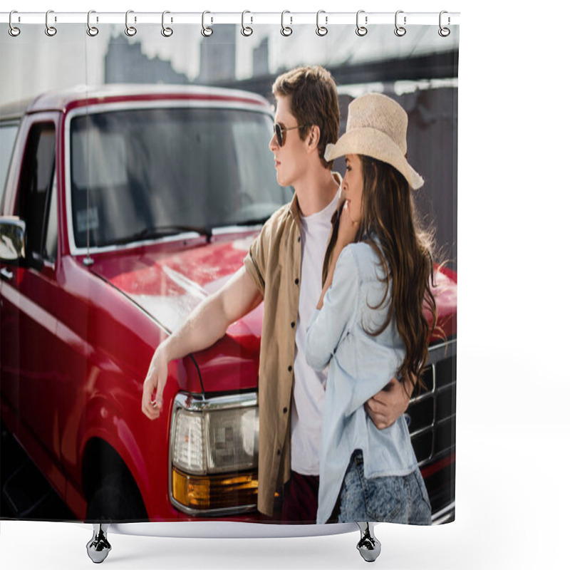 Personality  Couple With Classical Car Shower Curtains