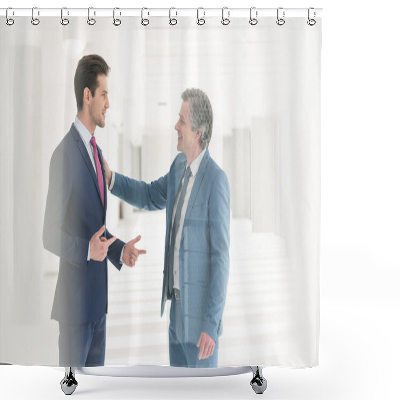 Personality  Businessmen Having Discussion In New Office  Shower Curtains