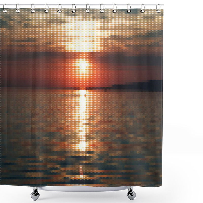 Personality  Realistic Sunset Shower Curtains