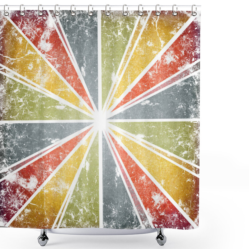 Personality  Abstract Sun's Rays Shower Curtains