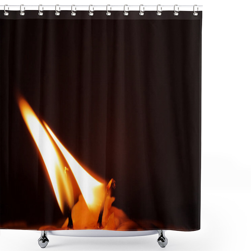 Personality  Two Flames Of Candle Shower Curtains