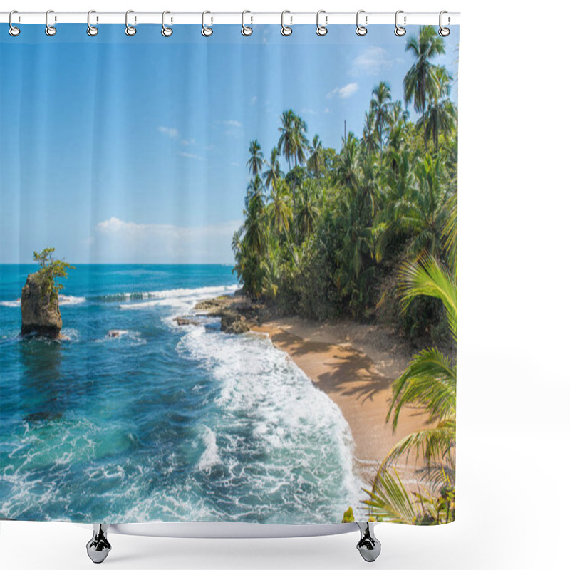 Personality  Wild Caribbean Beach Of Manzanillo At Puerto Viejo, Costa Rica Shower Curtains