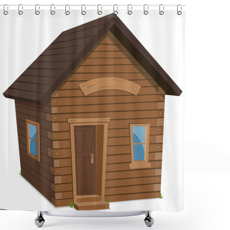 Personality  Wood House Lifestyle Shower Curtains