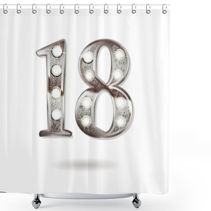 Personality  18 Years Anniversary Celebration Design Shower Curtains