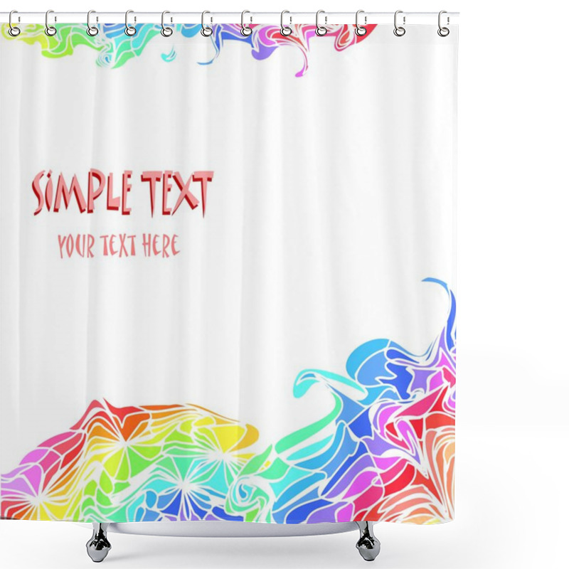 Personality  Сolorful Background With Simple Text Shower Curtains