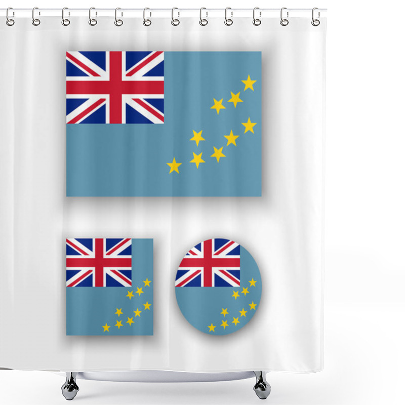 Personality  Tuvalu Flag Shower Curtains