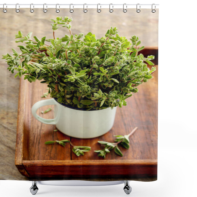 Personality  Freshly Picked Marjoram Herb Shower Curtains