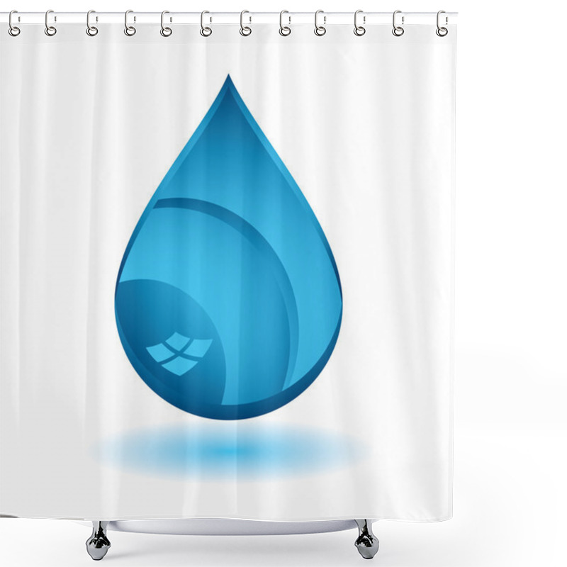 Personality  Blue Water Shower Curtains