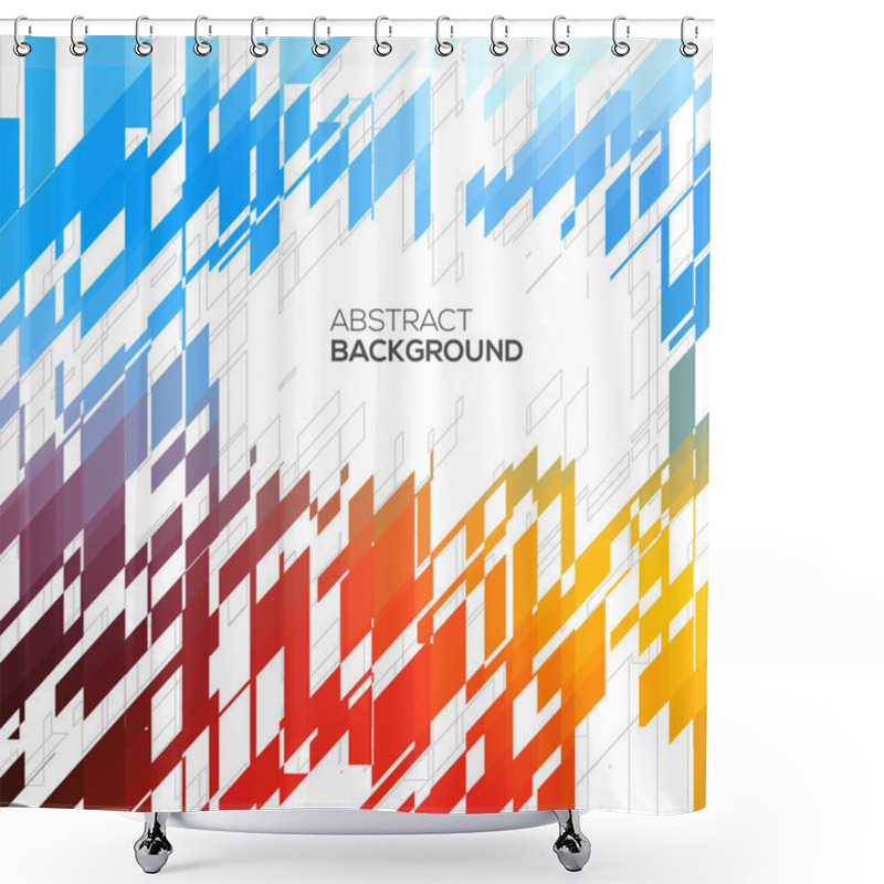 Personality  Abstract Geometric Background Shower Curtains