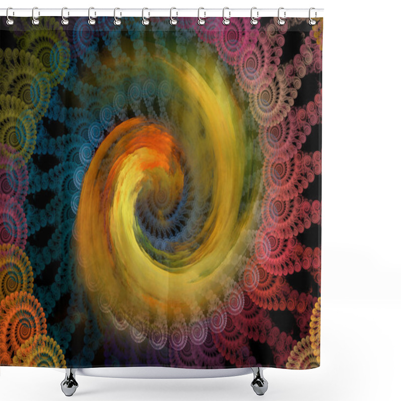 Personality  Spiral Background.  Shower Curtains