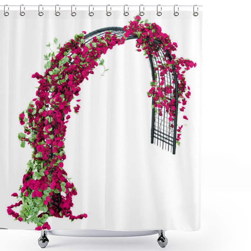 Personality  Black Steel Pergola Shower Curtains