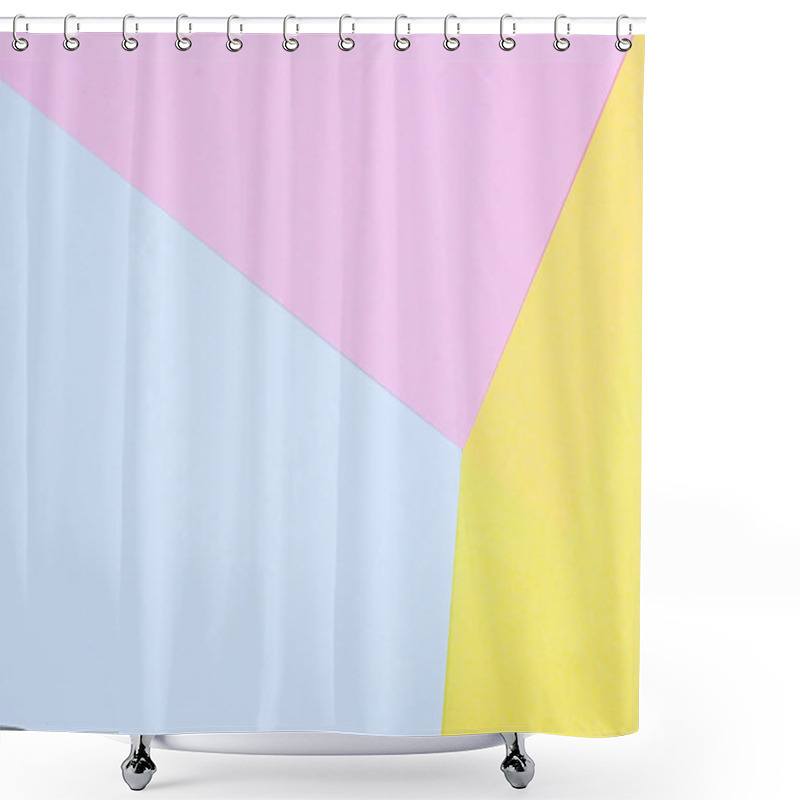 Personality  Paper Pastel Geometric Flat Lay Abstract Background Texture Shower Curtains