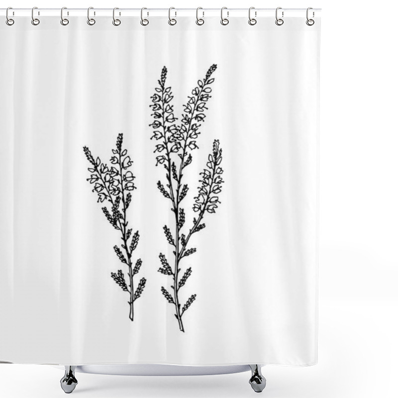 Personality  Hand Drawn Heather Shower Curtains