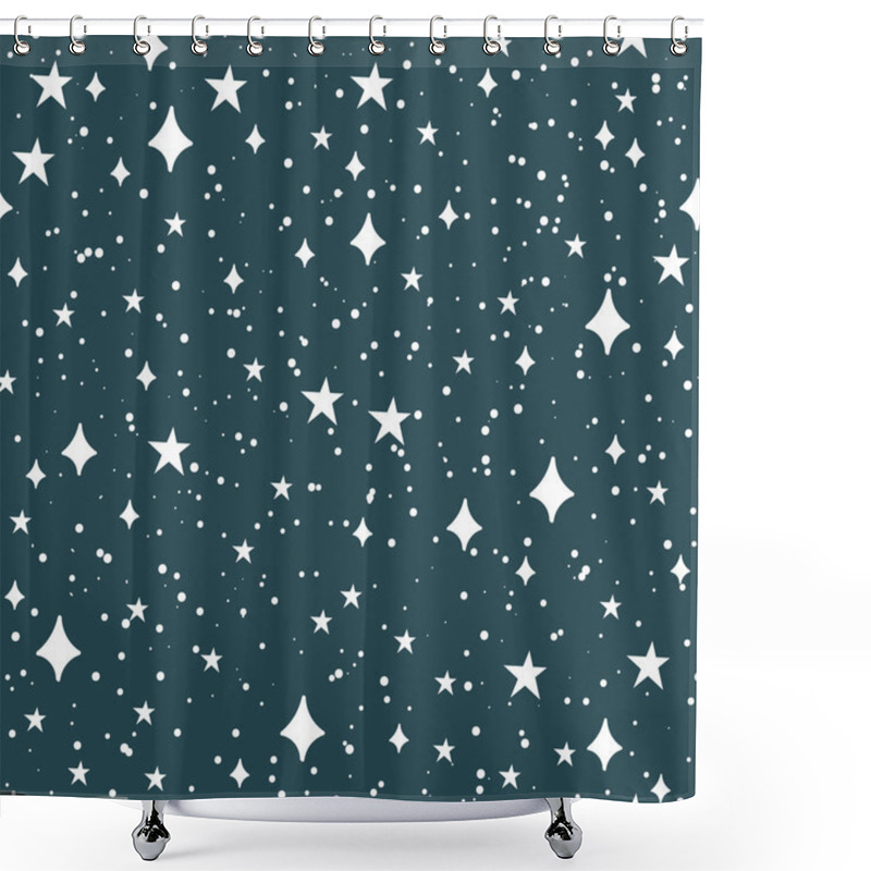 Personality  Stars Collection On Sky Shower Curtains