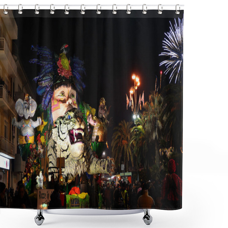 Personality  Night Carnival Of Viareggio Shower Curtains