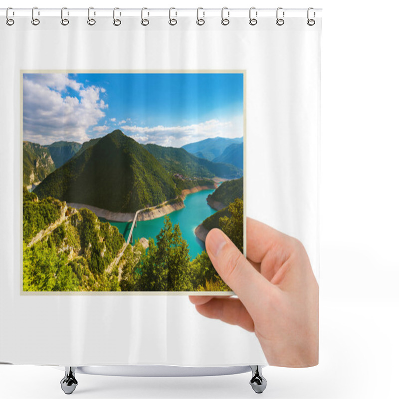 Personality  Hand And Piva Canyon - Montenegro (my Photo) Shower Curtains