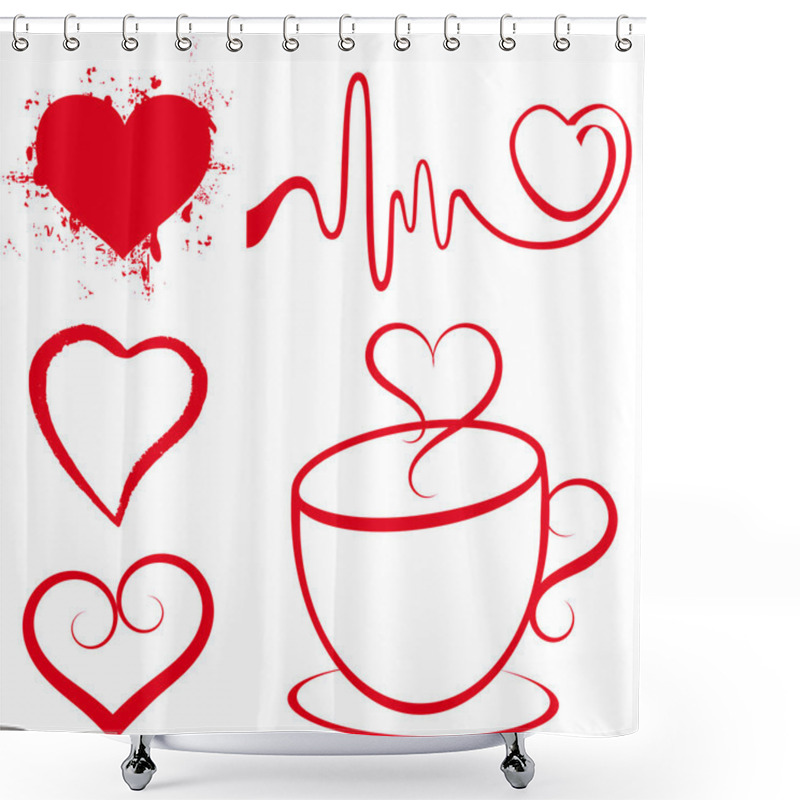 Personality  Heart Collection Shower Curtains