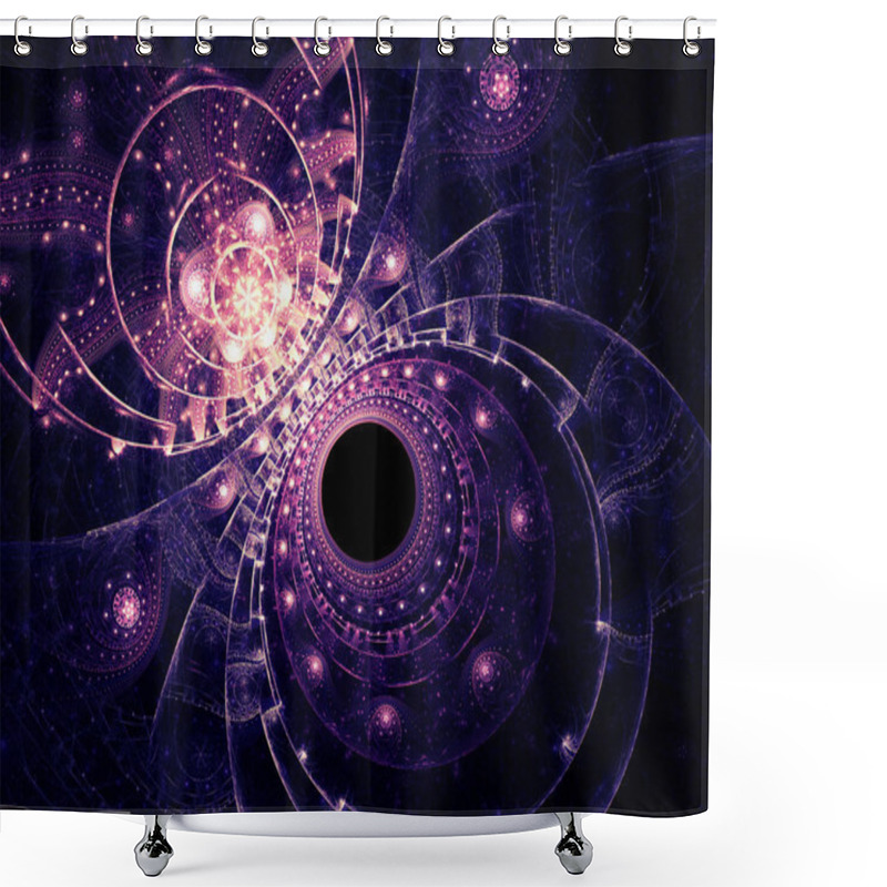 Personality  Dark Abstraction Of Clockwork, Steampunk Design Shower Curtains